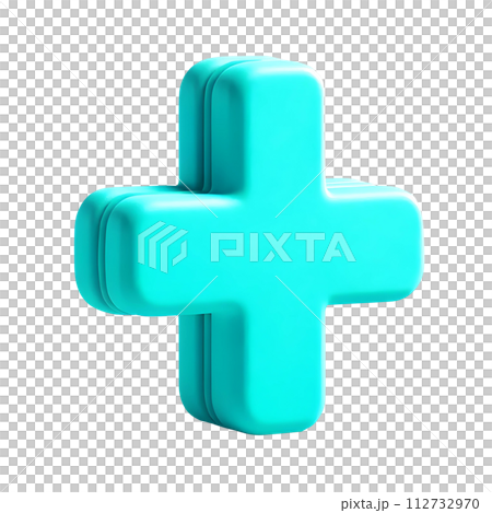 3D plus sign 3D plus sign 112732970