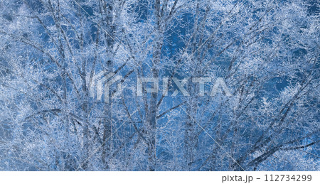 冬の絶景　美しい霧氷 112734299