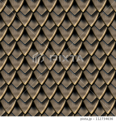3D rendering of Middle Ages armor pattern tile 112734636