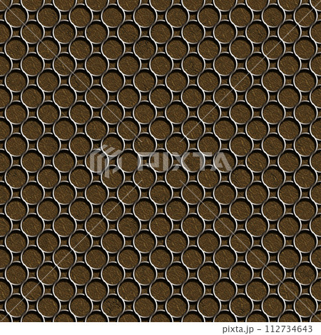 3D rendering of Middle Ages armor pattern tile 112734643