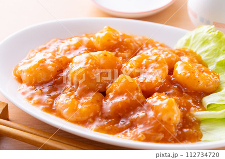 海老のチリソース炒め 海老のチリソース炒め 112734720