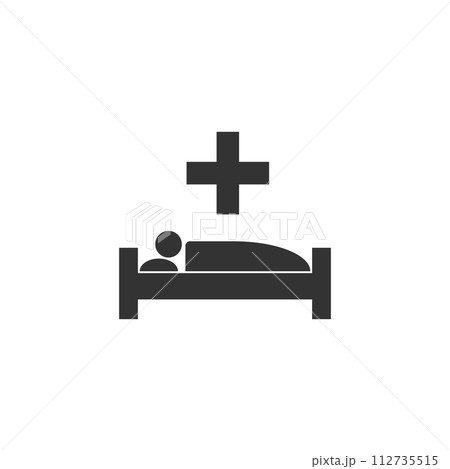 Hospital icon flat Hospital icon flat 112735515