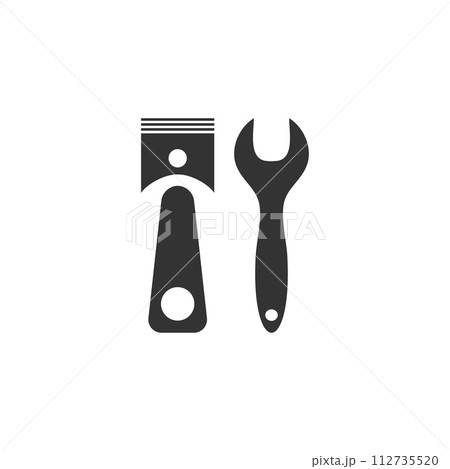 Car service icon flat 112735520