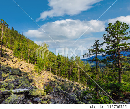 Summer mountain view (Carpathian, Ukraine). Summer mountain view (Carpathian, Ukraine). 112736535