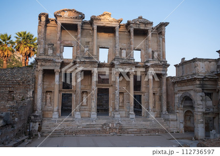 Celsus Library in ancient city Ephesus, Anatolia in Selcuk, Turkey. . High quality photo 112736597