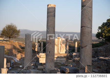 Buildings in the Ancient City of Ephesus, Ancient Buildings. Historical places. High quality photo 112736601