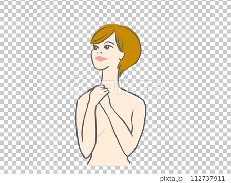 雙手交叉抱胸幸福的女人 112737911