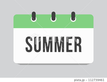 Vector square icon page calendar - season summer 112739461