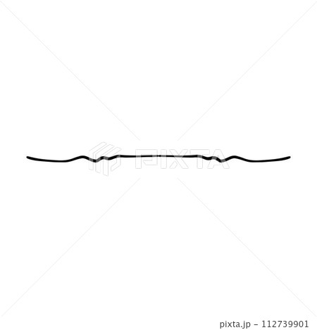 Hand drawn divider icon vector illustration design element of swish, swash, swoosh underline swirl squiggle stroke line 112739901