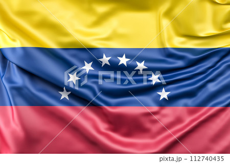 Ruffled Flag of Venezuela. 3D Rendering Ruffled Flag of Venezuela. 3D Rendering 112740435