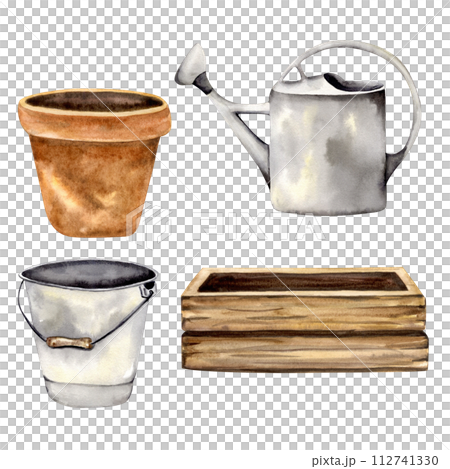 watering can, bucket, pot, crate watering can, bucket, pot, crate 112741330