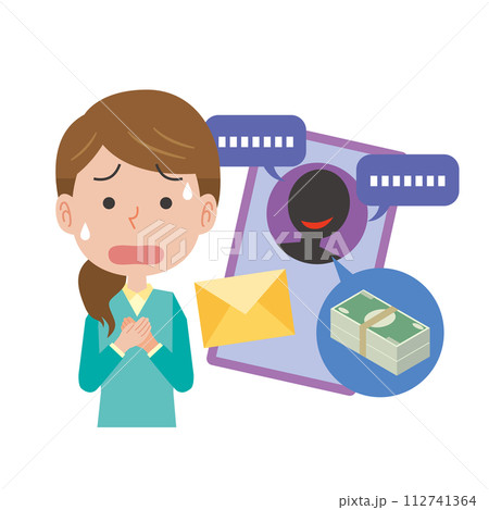 だまされる女性 112741364