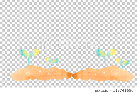 雙葉水彩畫的生態插圖 112741680