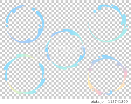 Colorful gradient water splash ring frame set 112741899