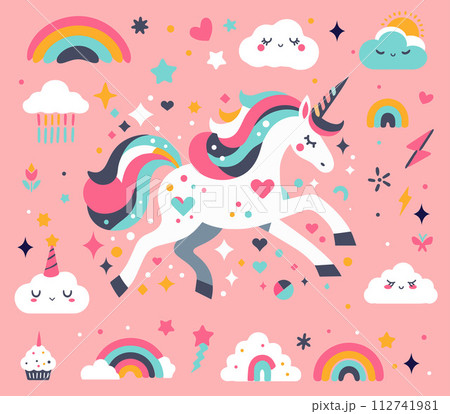 Illustration of a cute unicorn Illustration of a cute unicorn 112741981