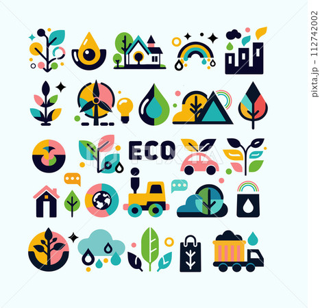Ecology icons and pictures 112742002