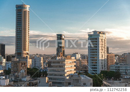 High angle view at Nicosia cityscape. Cyprus 112742258