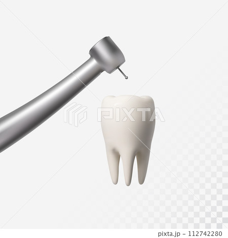 White tooth implant implant cut, healthy tooth or dental surgery. 112742280