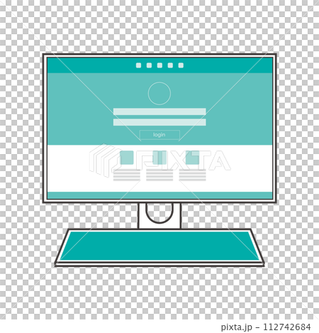 Desktop PC login screen Desktop PC login screen 112742684
