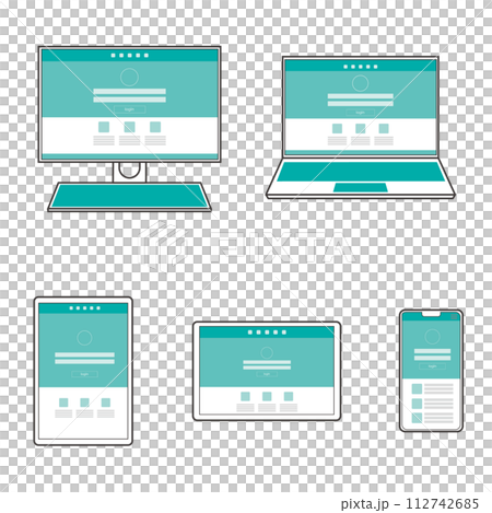 パソコン・タブレット 端末・スマートフォン セット パソコン・タブレット 端末・スマートフォン セット 112742685