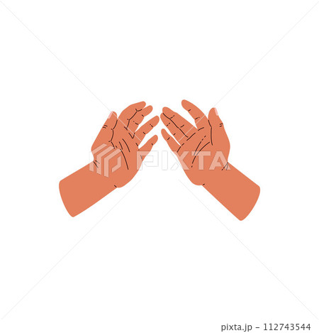 Open palms gesture vector illustration Open palms gesture vector illustration 112743544