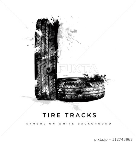 Tire font. Letter L. Vector Tire font. Letter L. Vector 112743965
