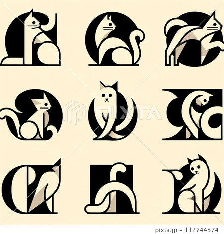 モダン猫のアイコン 112744374