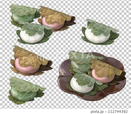 Kashiwamochi illustration set Kashiwamochi illustration set 112744392
