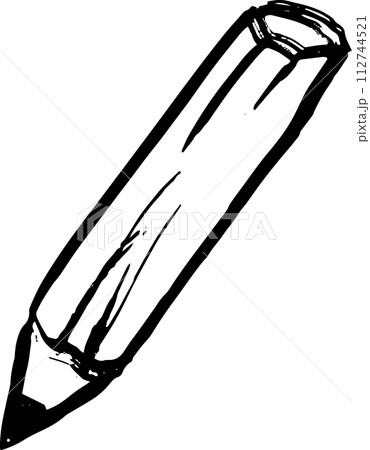 Dry Brush Grunge Pencil Icon 112744521