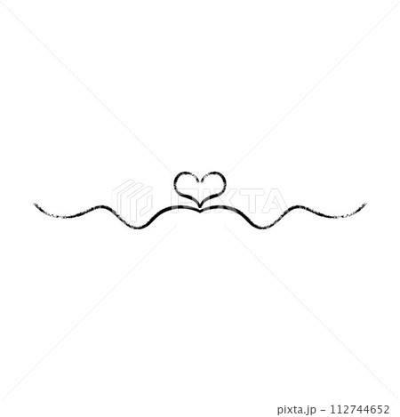 Hand drawn divider icon vector illustration design element of swish, swash, swoosh underline swirl squiggle stroke line 112744652