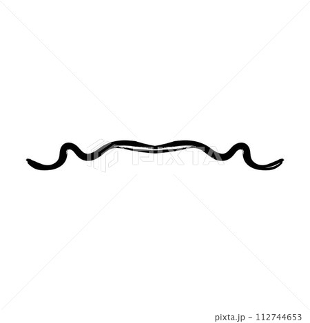 Hand drawn divider icon vector illustration design element of swish, swash, swoosh underline swirl squiggle stroke line 112744653