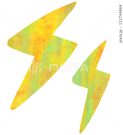 雷 落雷 気象 マーク 112744664