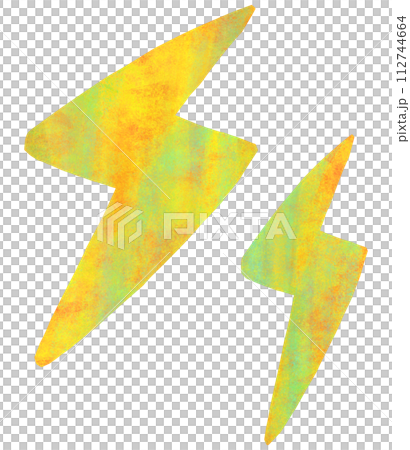 雷 落雷 気象 マーク 112744664