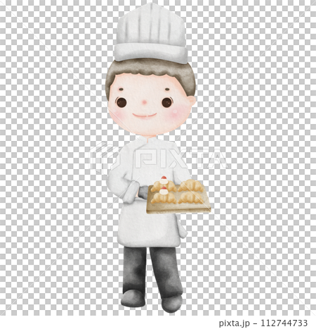 Chef Bakery Female Holding Bakery Tray Professional Occupation Culinary Expertise Chef Bakery Female Holding Bakery Tray Professional Occupation Culinary Expertise 112744733