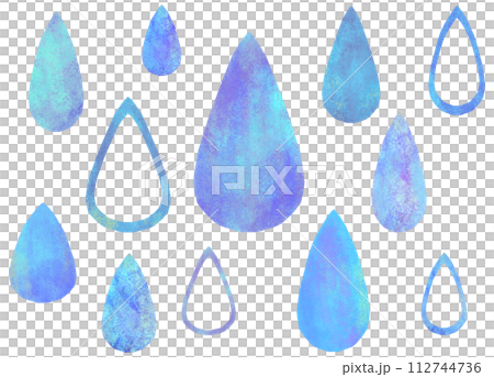 Illustration of rain drops 112744736