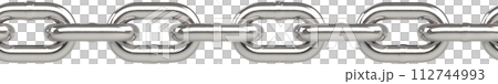 Seamless curb chain isolated on white background 3D illustration Seamless curb chain isolated on white background 3D illustration 112744993