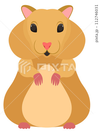 Hamster cartoon icon. Cute pet. Adorable rodent Hamster cartoon icon. Cute pet. Adorable rodent 112746031