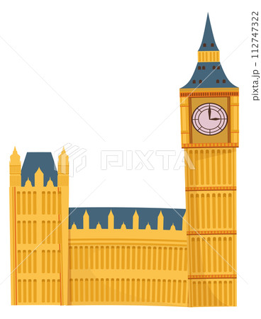 Big ben tower. British landmark cartoon icon Big ben tower. British landmark cartoon icon 112747322