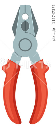 Pliers cartoon icon. Handyman equipment. Engineer tool Pliers cartoon icon. Handyman equipment. Engineer tool 112747373