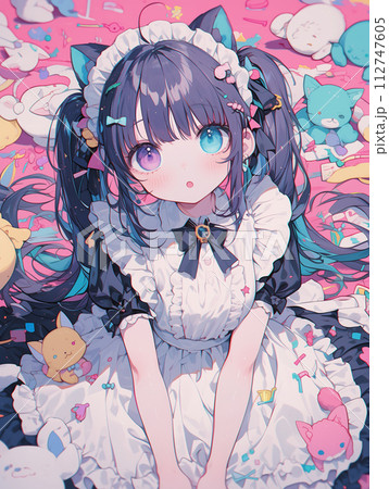 可愛い猫耳メイドの女の子 /AI生成のイラスト素材 [112747605] - PIXTA