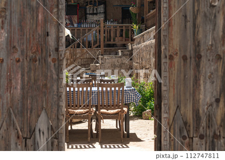 View of traditional taverna in Old Town of Famagusta. Cyprus 112747811