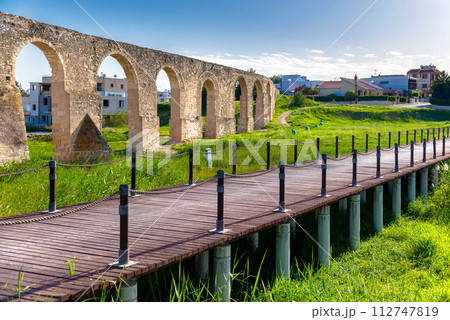 View of Kamares Aqueduct in Larnaca, Cyprus View of Kamares Aqueduct in Larnaca, Cyprus 112747819