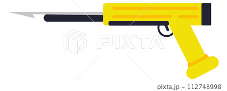 Harpoon color icon. Hunting speargun. Fishing tool Harpoon color icon. Hunting speargun. Fishing tool 112748998
