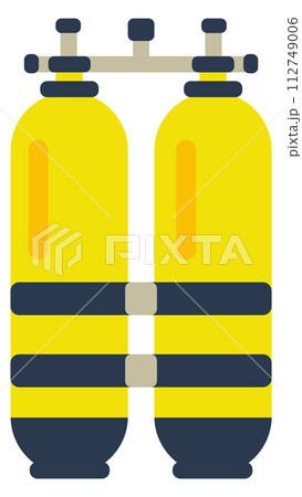 Air tank color icon. Scuba diving equipment 112749006