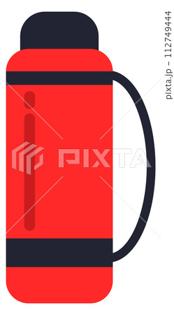 Water flask. Travel drink container color icon 112749444