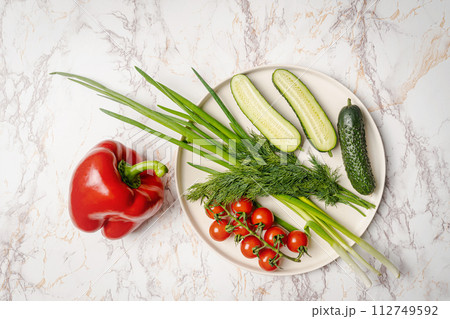 Healthy vegan food assortment. Healthy vegan food assortment. 112749592