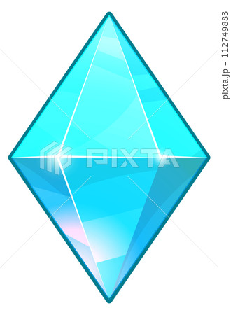 Blue precious rhombus. Shiny jewel. Luxury gemstone Blue precious rhombus. Shiny jewel. Luxury gemstone 112749883