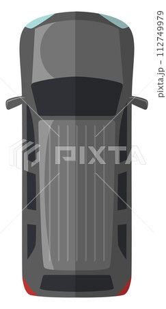 Black crossover top view. Car color icon 112749979