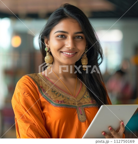 Smiling Hindu businesswoman 20-30 years old,...のイラスト素材 [112750169] - PIXTA