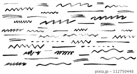 Black charcoal underlines set Black charcoal underlines set 112750448
